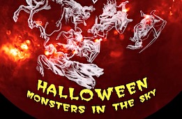 Halloween Monsters in the Sky